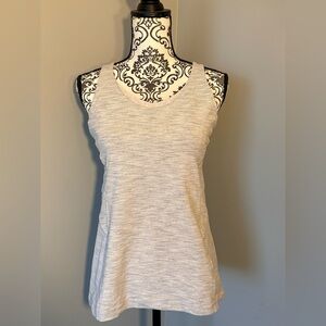 Lululemon Built-In Bra Tank Cross Back Gray Stripe Size 10